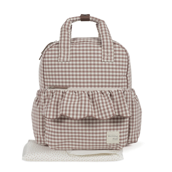 Walking Mum – Rucksack – Praliné Vichy Moka - Mabel & Fox