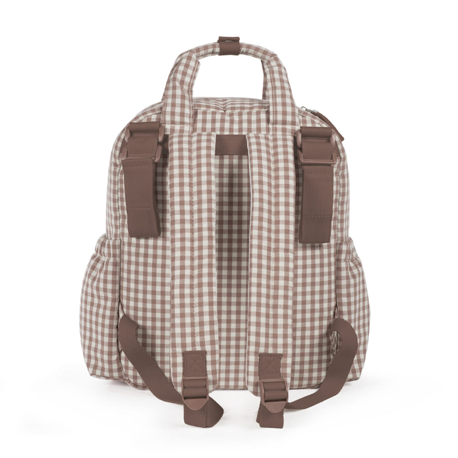 Walking Mum – Rucksack – Praliné Vichy Moka - Mabel & Fox