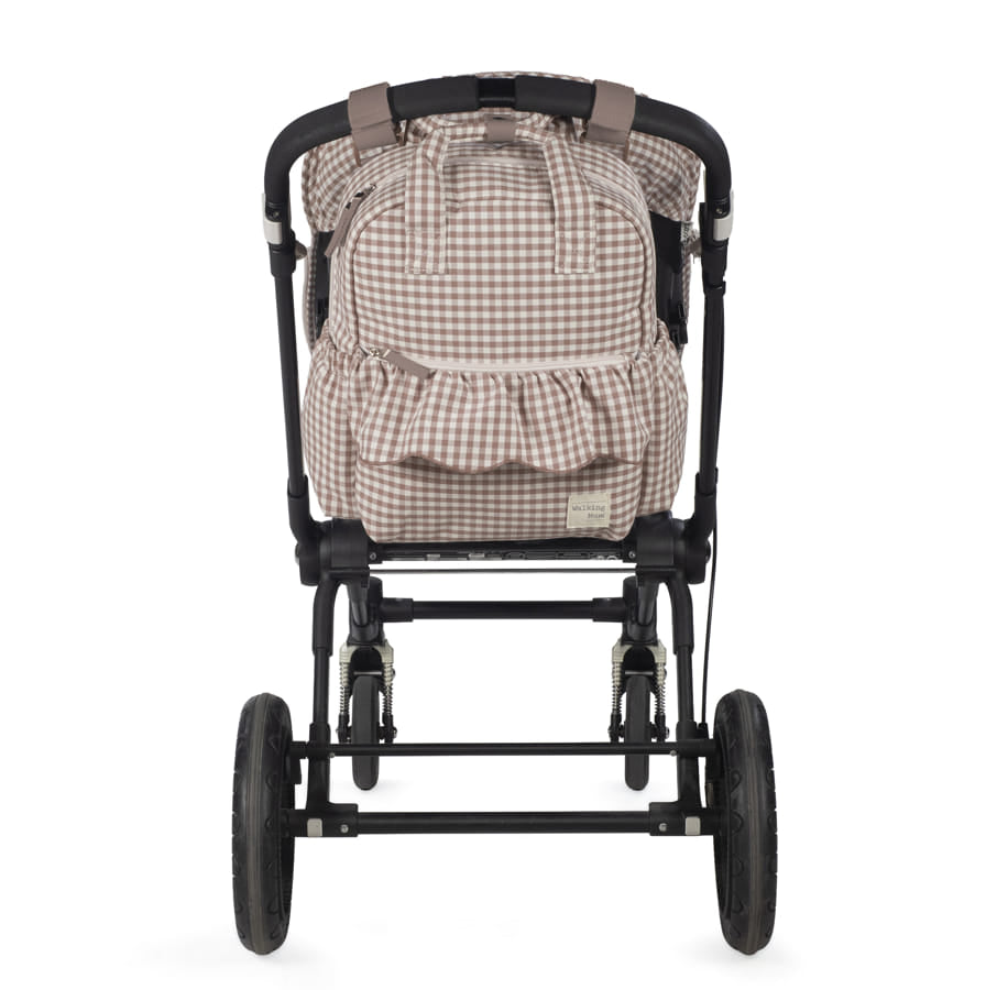 Walking Mum – Rucksack – Praliné Vichy Moka - Mabel & Fox