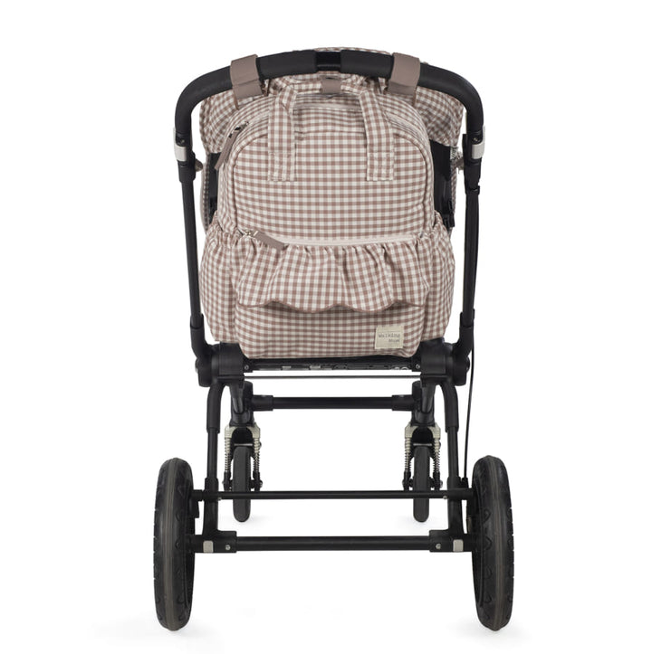 Walking Mum – Rucksack – Praliné Vichy Moka - Mabel & Fox