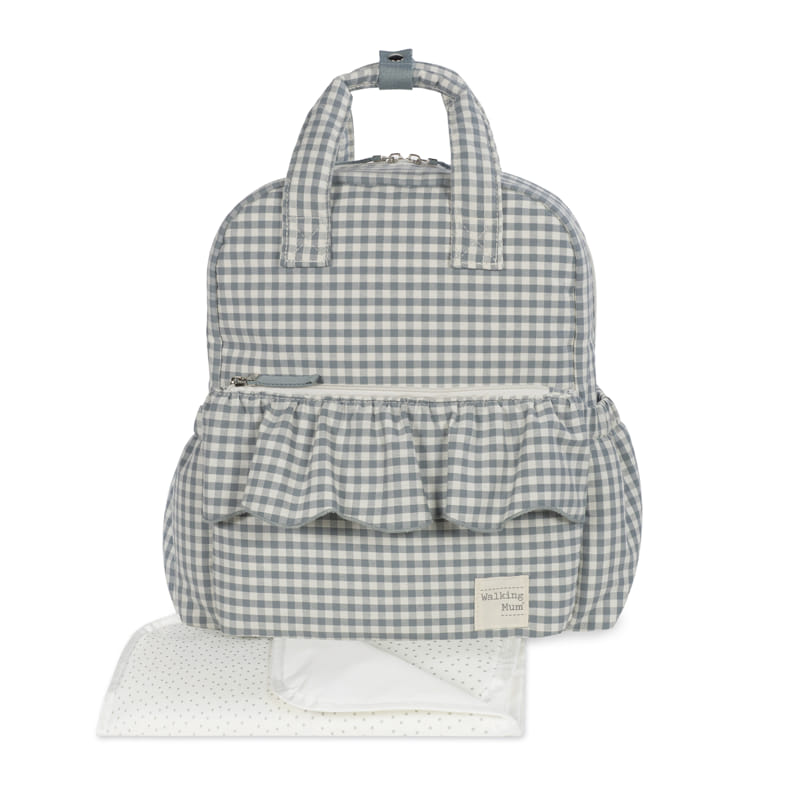 Walking Mum – Rucksack – Praliné Vichy Matcha - Mabel & Fox