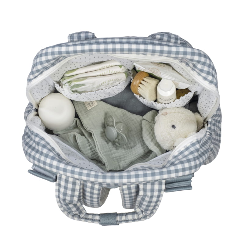 Walking Mum – Rucksack – Praliné Vichy Matcha - Mabel & Fox