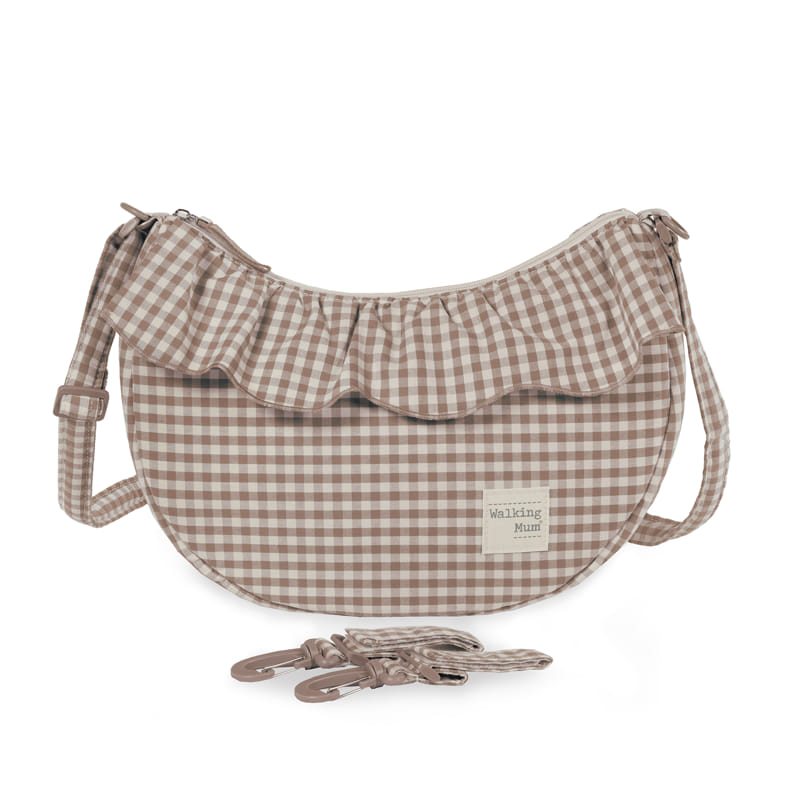 Walking Mum - Crossbody Bag - Gondola Praliné Vichy Moka - Mabel & Fox