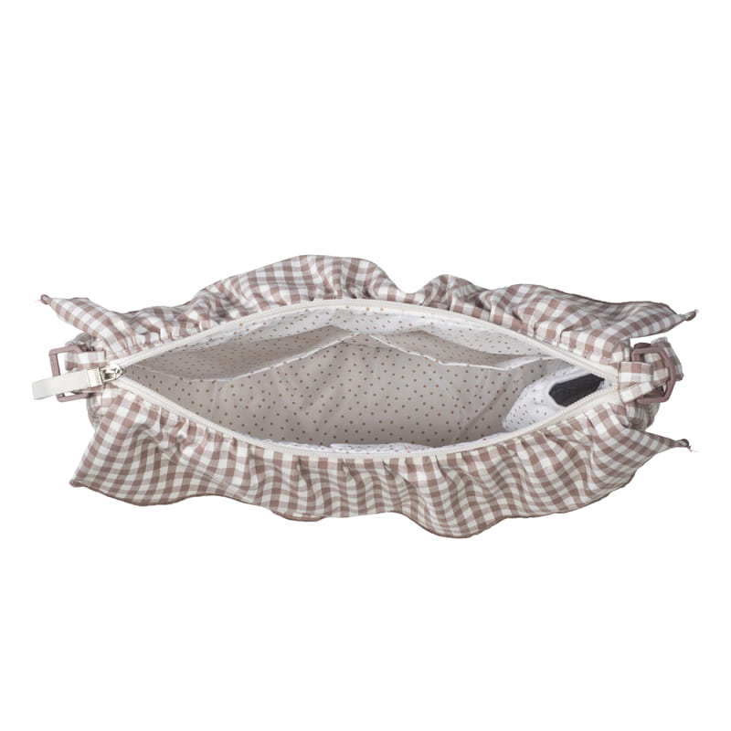 Walking Mum - Crossbody Bag - Gondola Praliné Vichy Moka - Mabel & Fox