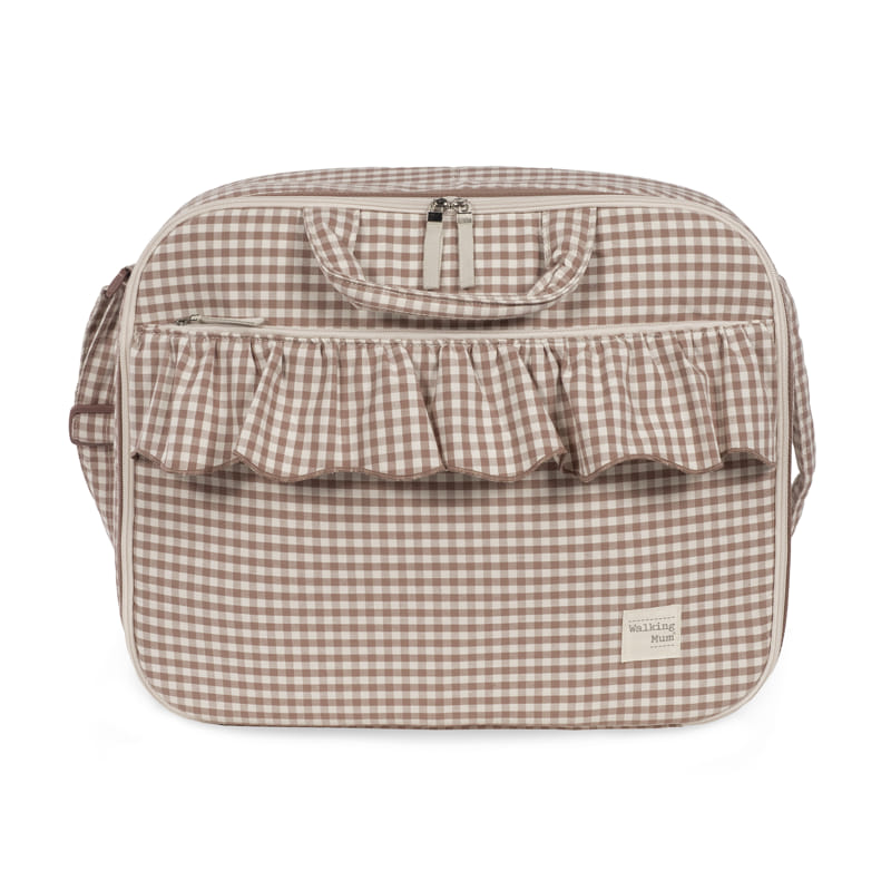 Walking Mum – Maternity Suitcase – Praliné Vichy Moka - Mabel & Fox
