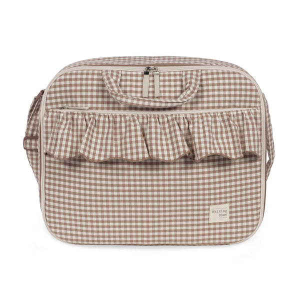 Walking Mum – Maternity Suitcase – Praliné Vichy Moka - Mabel & Fox