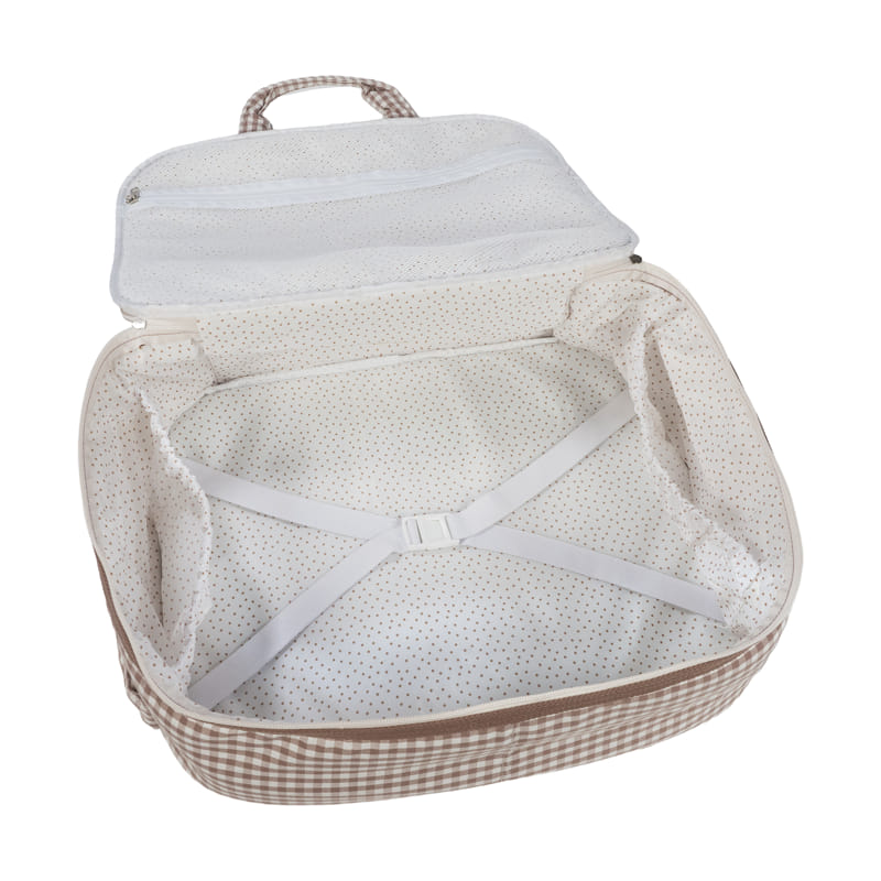 Walking Mum – Maternity Suitcase – Praliné Vichy Moka - Mabel & Fox