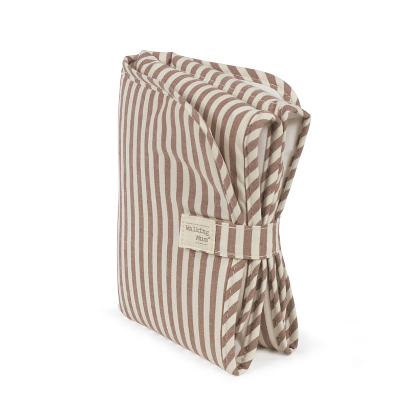 Walking Mum - Changing Mat - Praliné Stripes Moka - Mabel & Fox