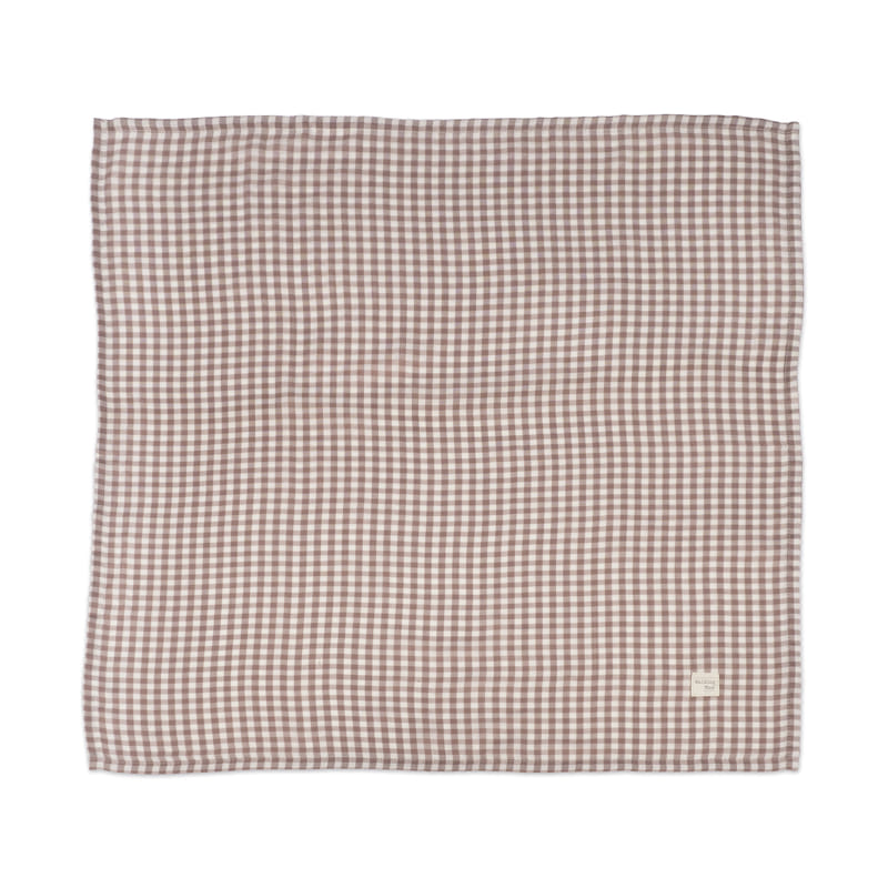Walking Mum – Muslin Swaddle – Praliné Vichy Moka - Mabel & Fox