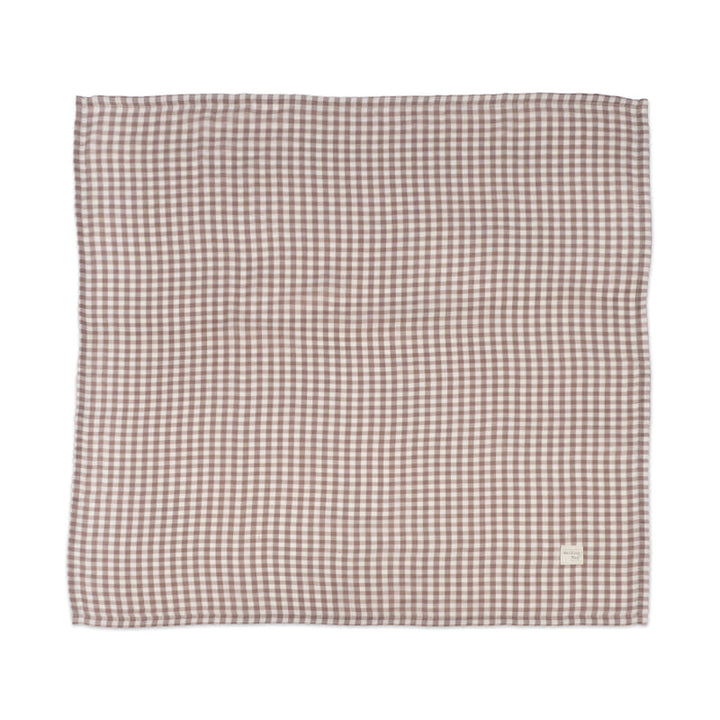 Walking Mum – Muslin Swaddle – Praliné Vichy Moka - Mabel & Fox
