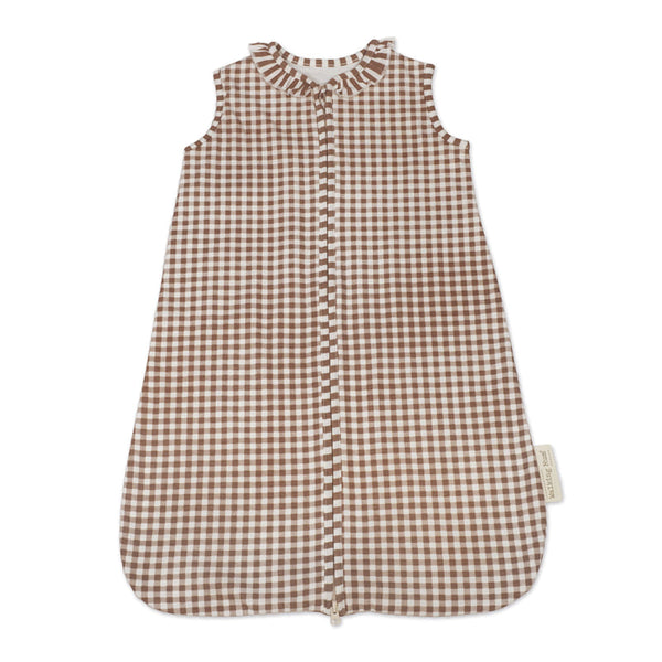 Walking Mum - Baby Sleeping Bag – Praliné Vichy & Strips Moka