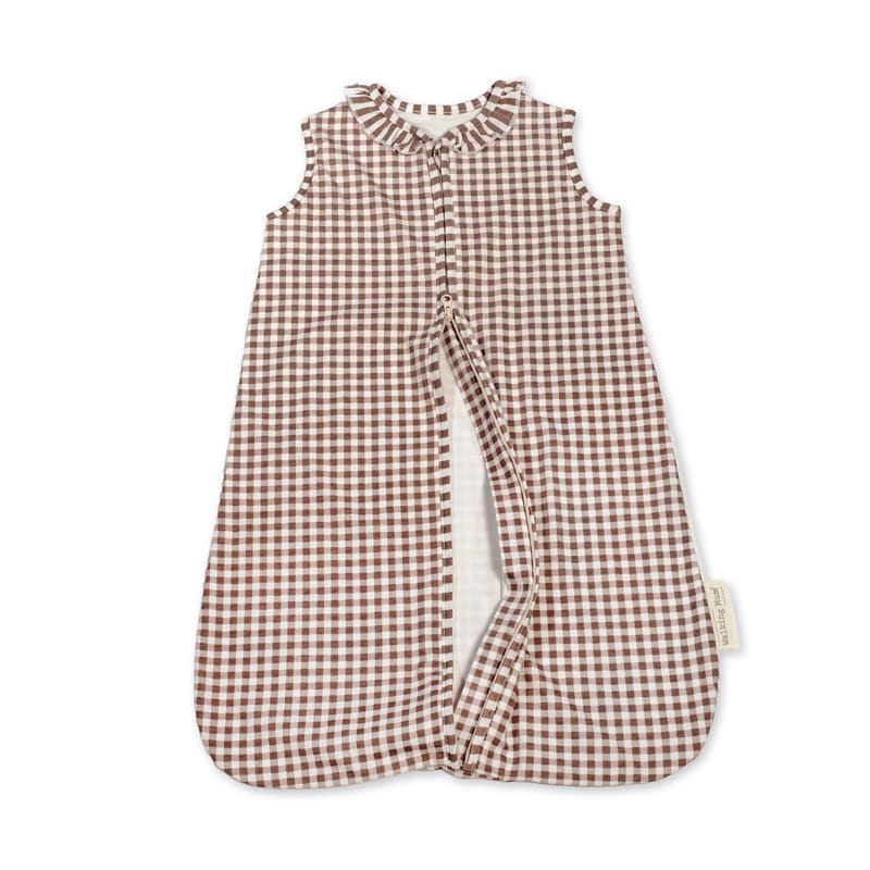 Walking Mum - Baby Sleeping Bag – Praliné Vichy & Strips Moka
