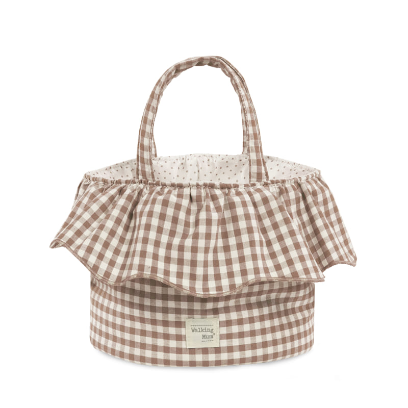 Walking Mum – Organizer Basket – Praliné Vichy Moka