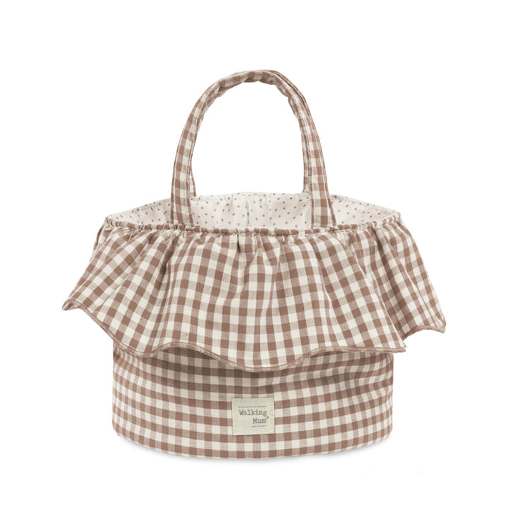 Walking Mum – Organizer Basket – Praliné Vichy Moka