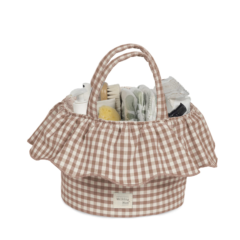 Walking Mum – Organizer Basket – Praliné Vichy Moka