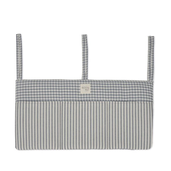Walking Mum – Cot Organiser – Praliné Vichy & Strips Matcha