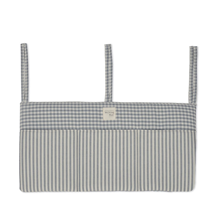 Walking Mum – Cot Organiser – Praliné Vichy & Strips Matcha