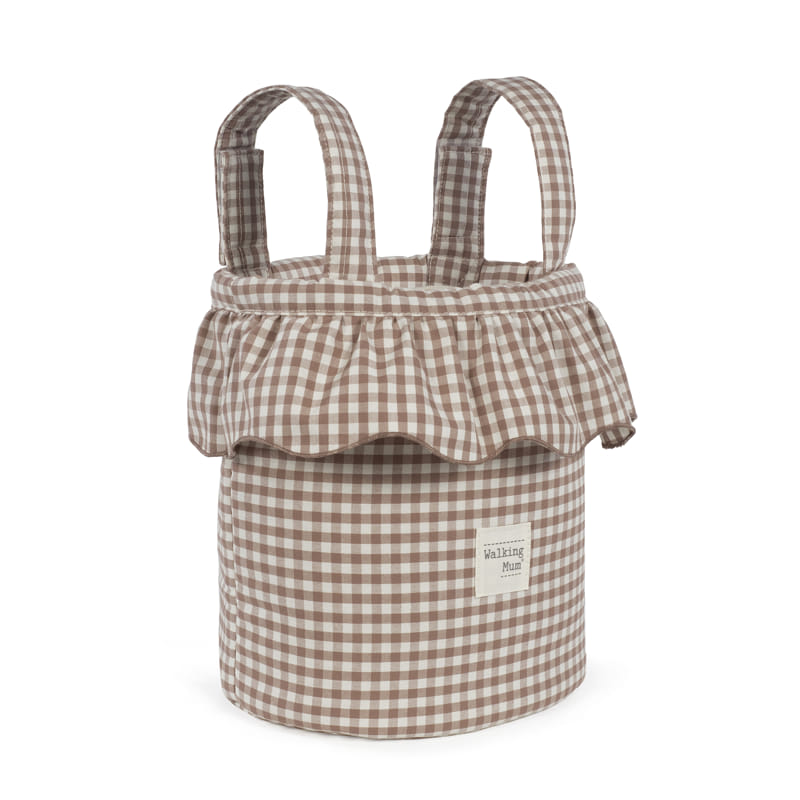 Walking Mum – Bucket Bag –  Praliné Vichy Moka - Mabel & Fox