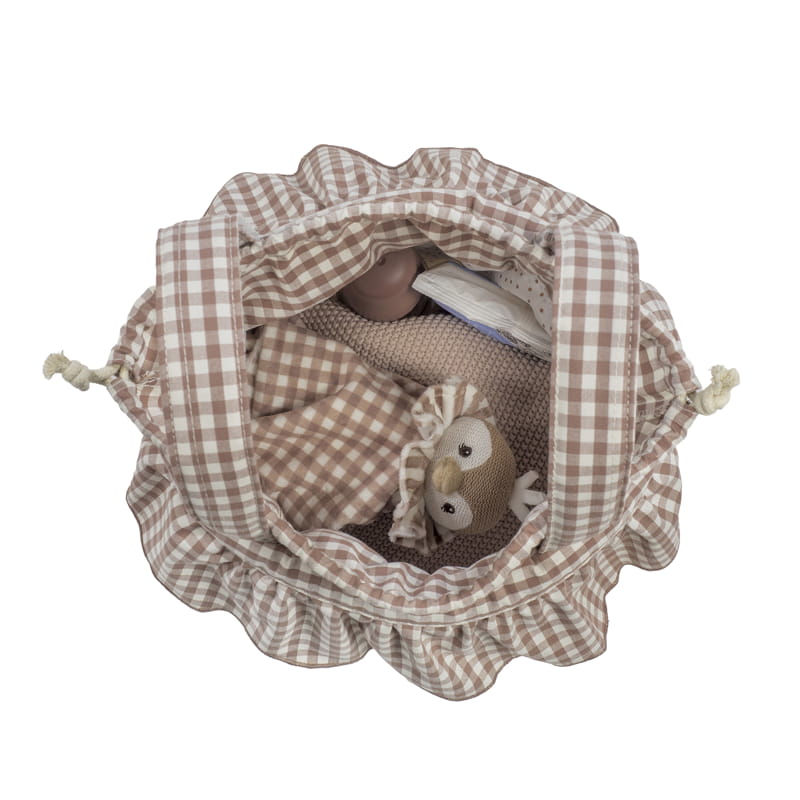 Walking Mum – Bucket Bag –  Praliné Vichy Moka - Mabel & Fox