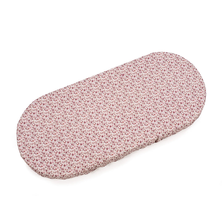 Pasito a Pasito - Carrycot Fitted Sheet - Cherry Flowers - Mabel & Fox