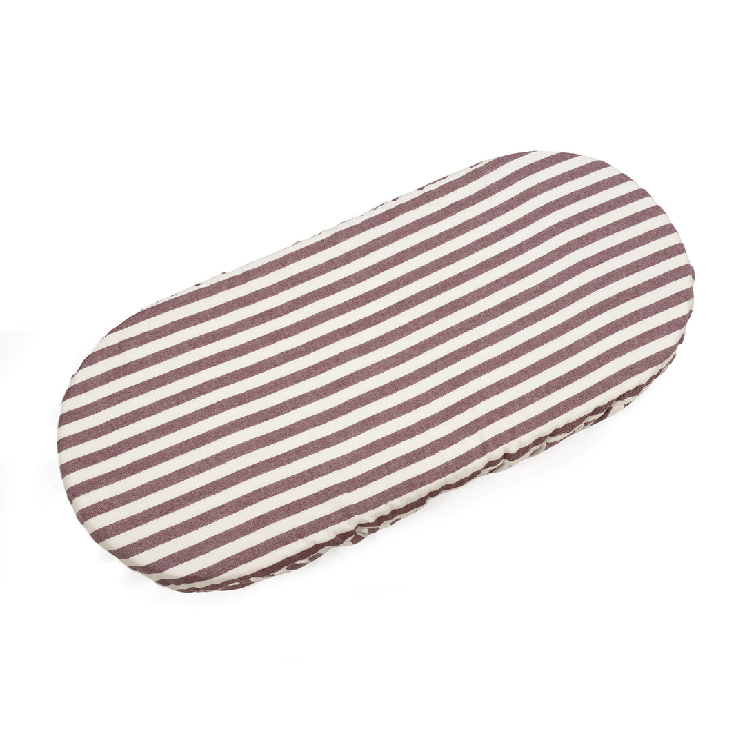 Pasito a Pasito - Carrycot Fitted Sheet - Cherry Stripes (2 Pack) - Mabel & Fox