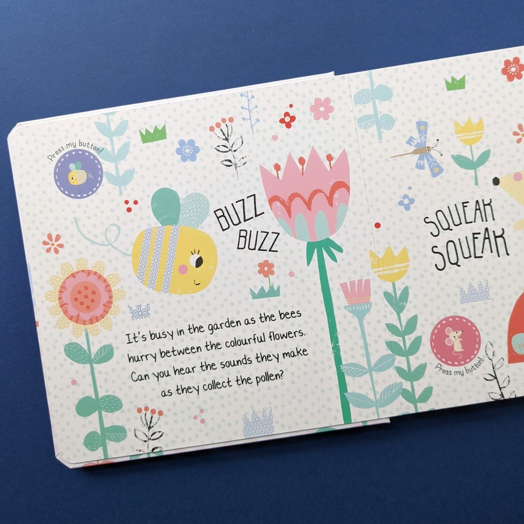 12 Button Sound Book - Playtime Pals Garden - Mabel & Fox