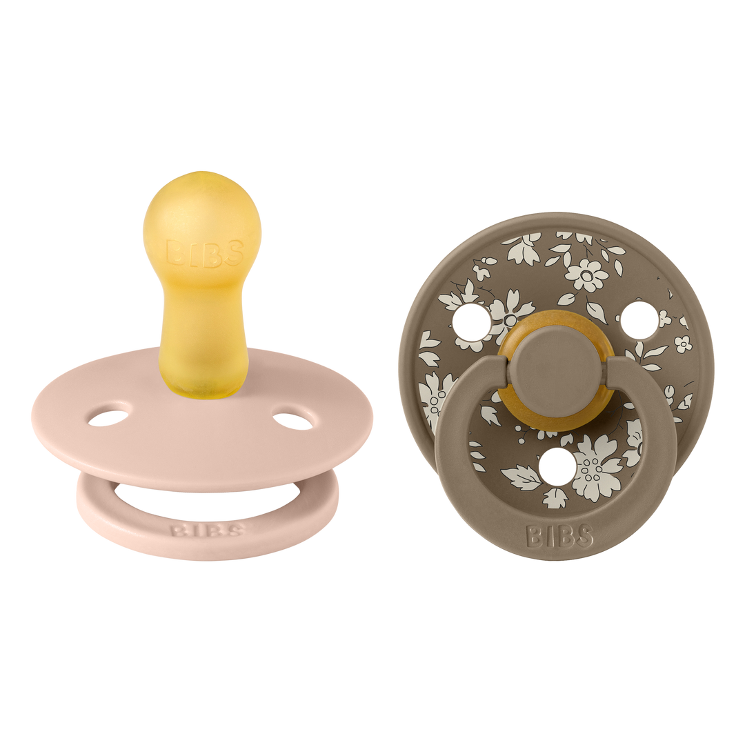 Bibs x Liberty - Colour Pacifier - Round Nipple - Capel Blush / Dark Oak