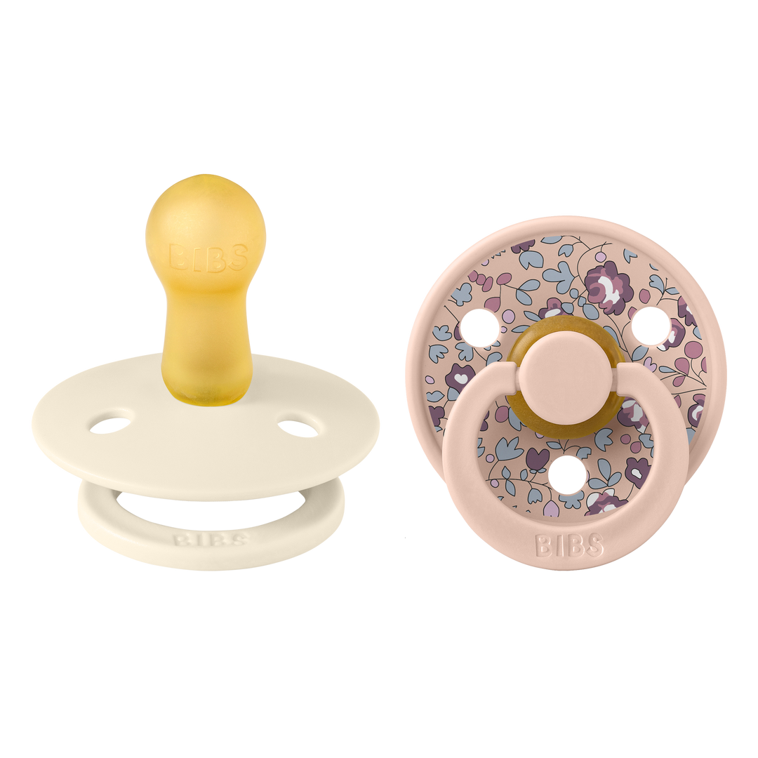 Bibs x Liberty - Colour Pacifier - Round Nipple - Eloise Mauve / Blush