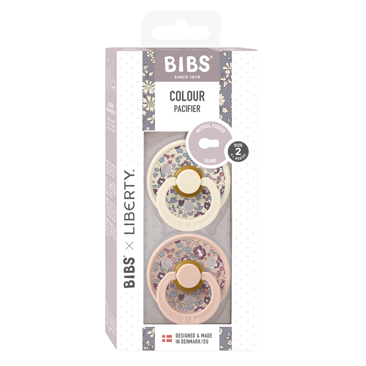 Bibs x Liberty - Colour Pacifier - Round Nipple - Eloise Mauve / Blush