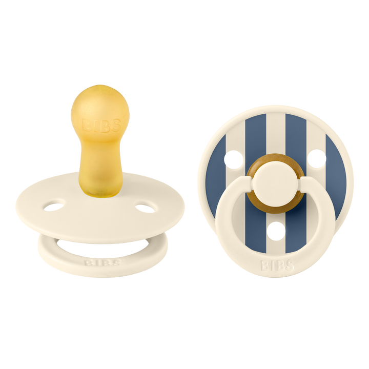 Bibs - Studio Colour Pin Pacifier - Ivory Steel Blue - Mabel & Fox