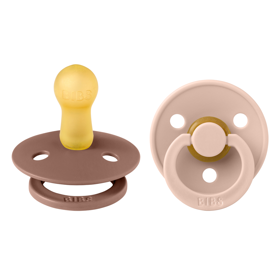 Bibs - Colour Pacifier - Round Nipple - Blush / Woodchuck