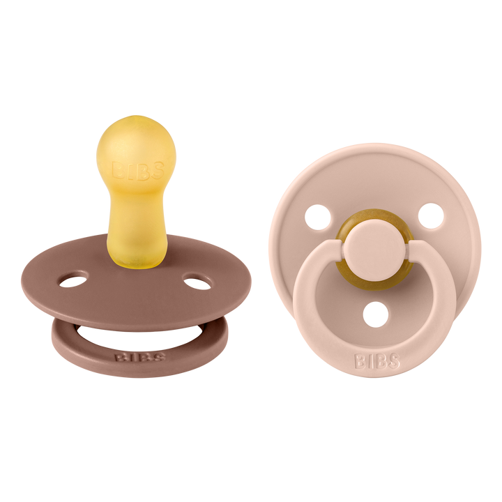 Bibs - Colour Pacifier - Round Nipple - Blush / Woodchuck - Mabel & Fox