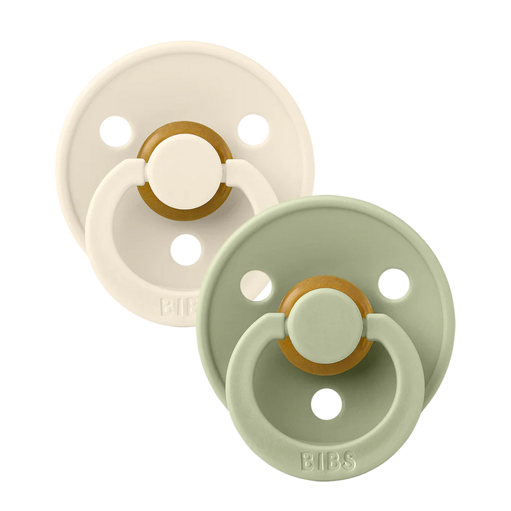 Bibs - Colour Pacifier - Ivory / Sage - Mabel & Fox