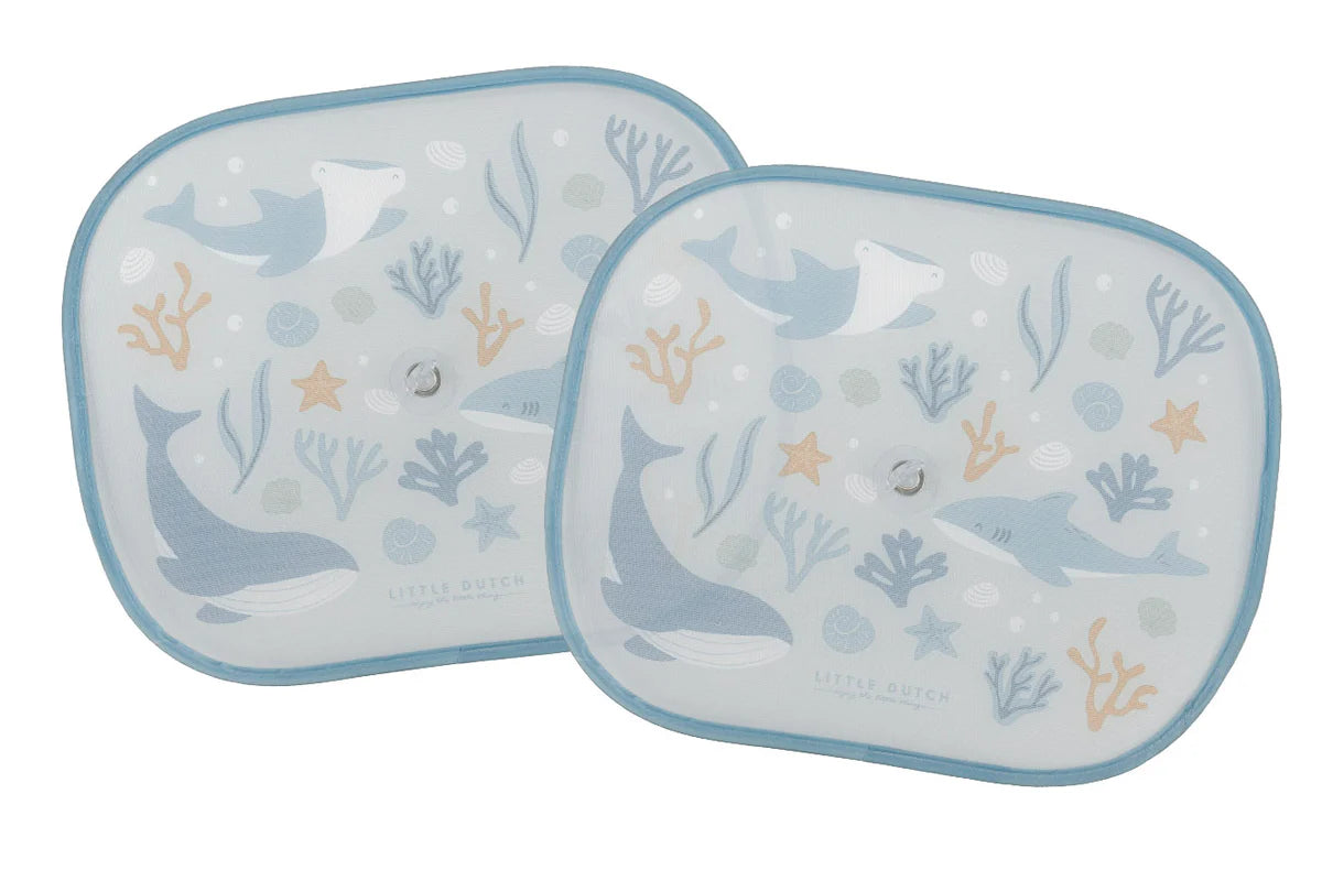 Little Dutch Car Sunshades Ocean Dreams Blue Mabel & Fox