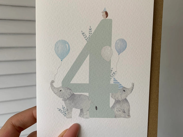 Little Roglets - 4th Birthday Card