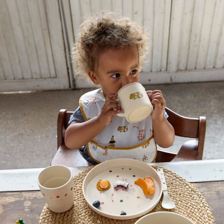 Lassig -Lightweight Bib - Little Mateys - Spicy Orange- 2 Pack - Mabel & Fox