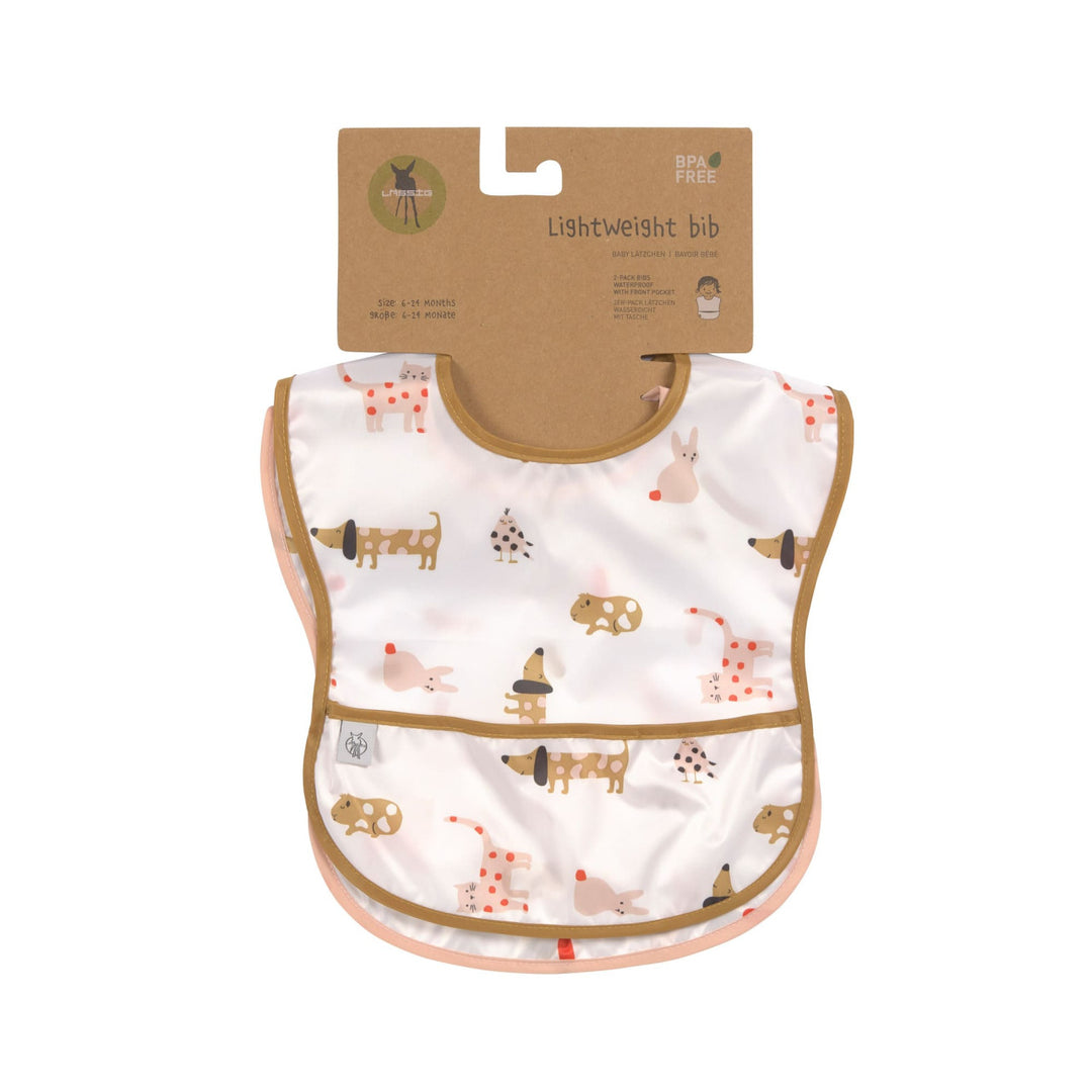 Lassig -Lightweight Bib - Little Mateys - Spicy Orange- 2 Pack