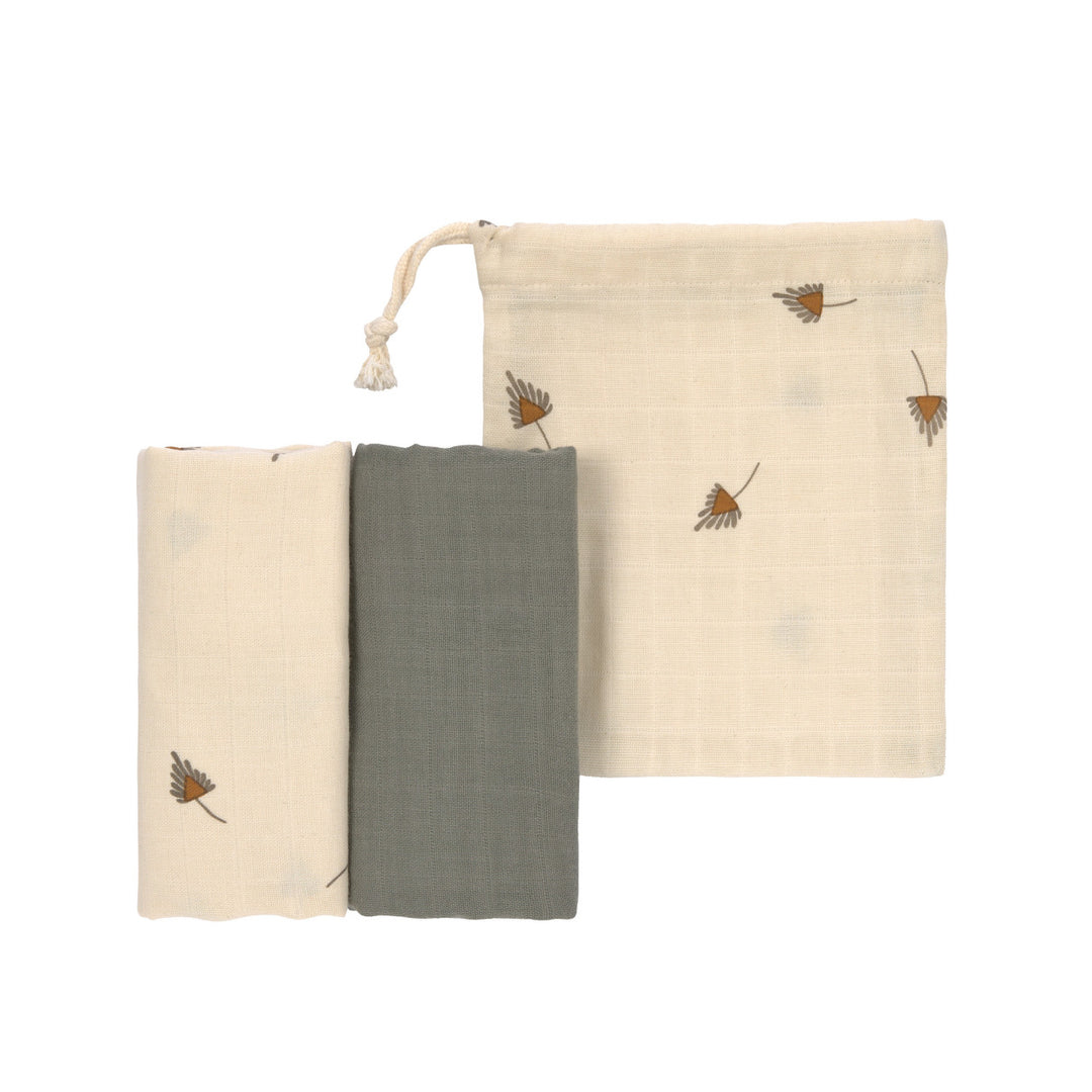 Lassig - Swaddle Blanket M -Taupe- 2 Pack
