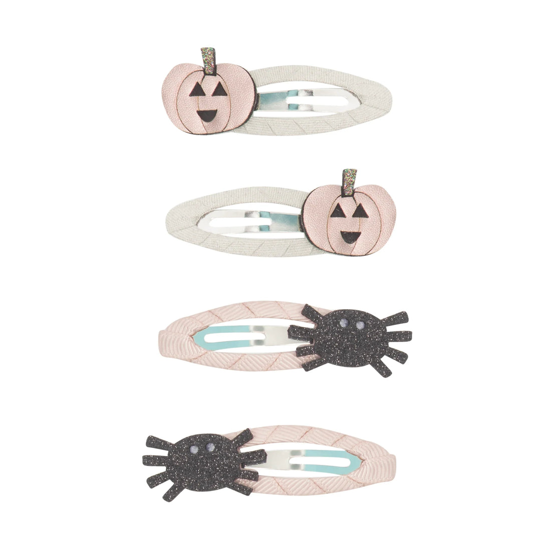 Mimi & Lula - Mini Clic Clac Hair Clips - Pumpkin Spider - Mabel & Fox