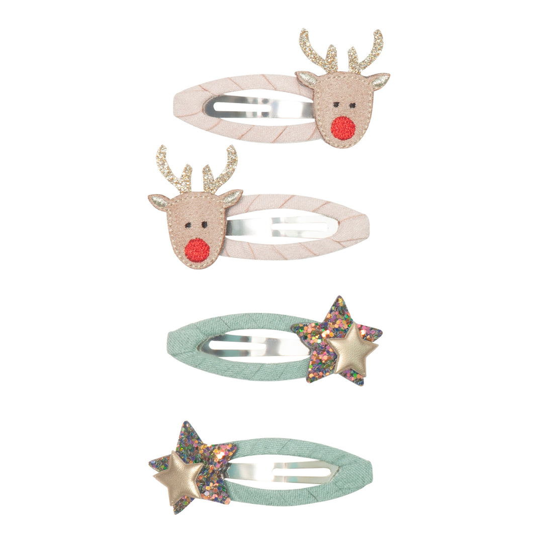 Mimi & Lula - Mini Clic Clac Hair Clips - Reindeer