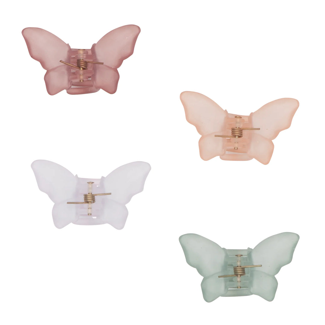Mimi & Lula - Frosted Butterfly Bulldog Clips