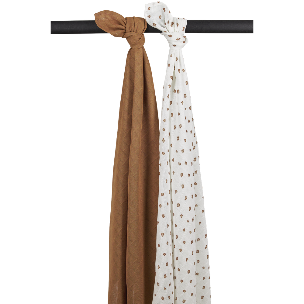 Meyco - Muslin Cloths - Soft Pink Mini Panther (2 Pack) - Mabel & Fox