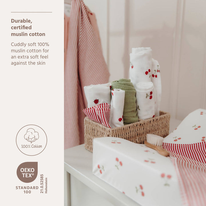 Meyco – Muslin Cloths 30x30cm (3 Pack) – Girly Garden Multicolor