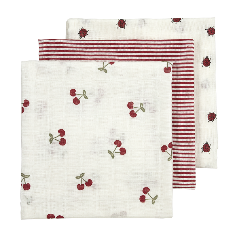 Meyco – Muslin Cloths 70x70cm (3 Pack) – Girly Garden Multicolor