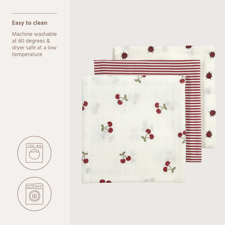 Meyco – Muslin Cloths 70x70cm (3 Pack) – Girly Garden Multicolor