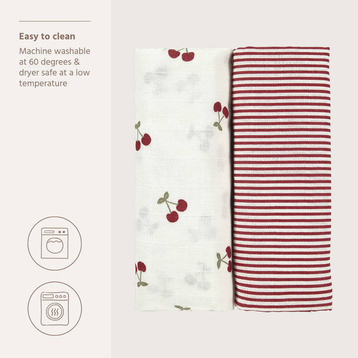 Meyco – Muslin Cloths 120x120cm (2 Pack) – Girly Garden Multicolor