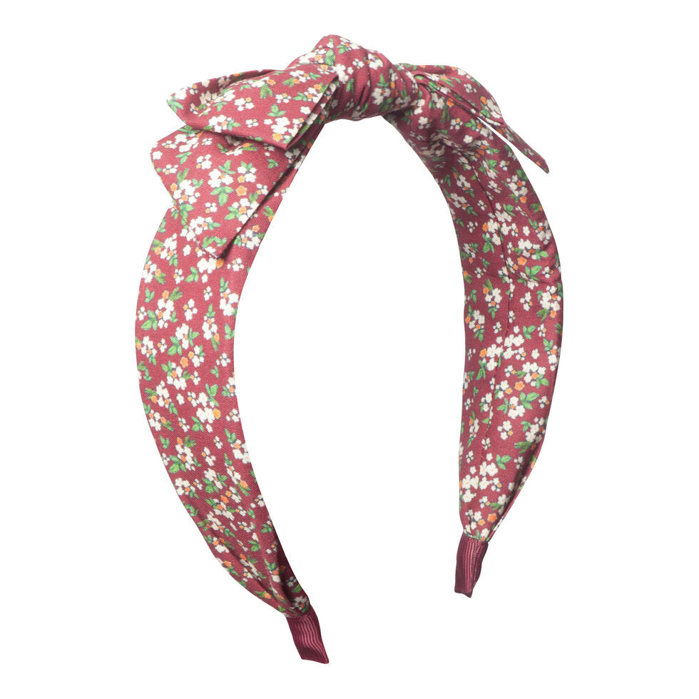 Mimi & Lula - Alice Band - Edie bow- Burgundy - Mabel & Fox
