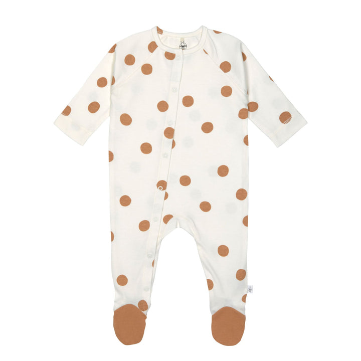 Lassig - Pyjamas With Feet - Big Dots - Milky