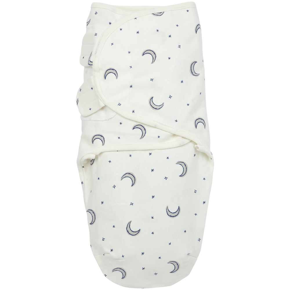 Meyco - Swaddle Wrap - Moon Indigo (0-3) - Mabel & Fox