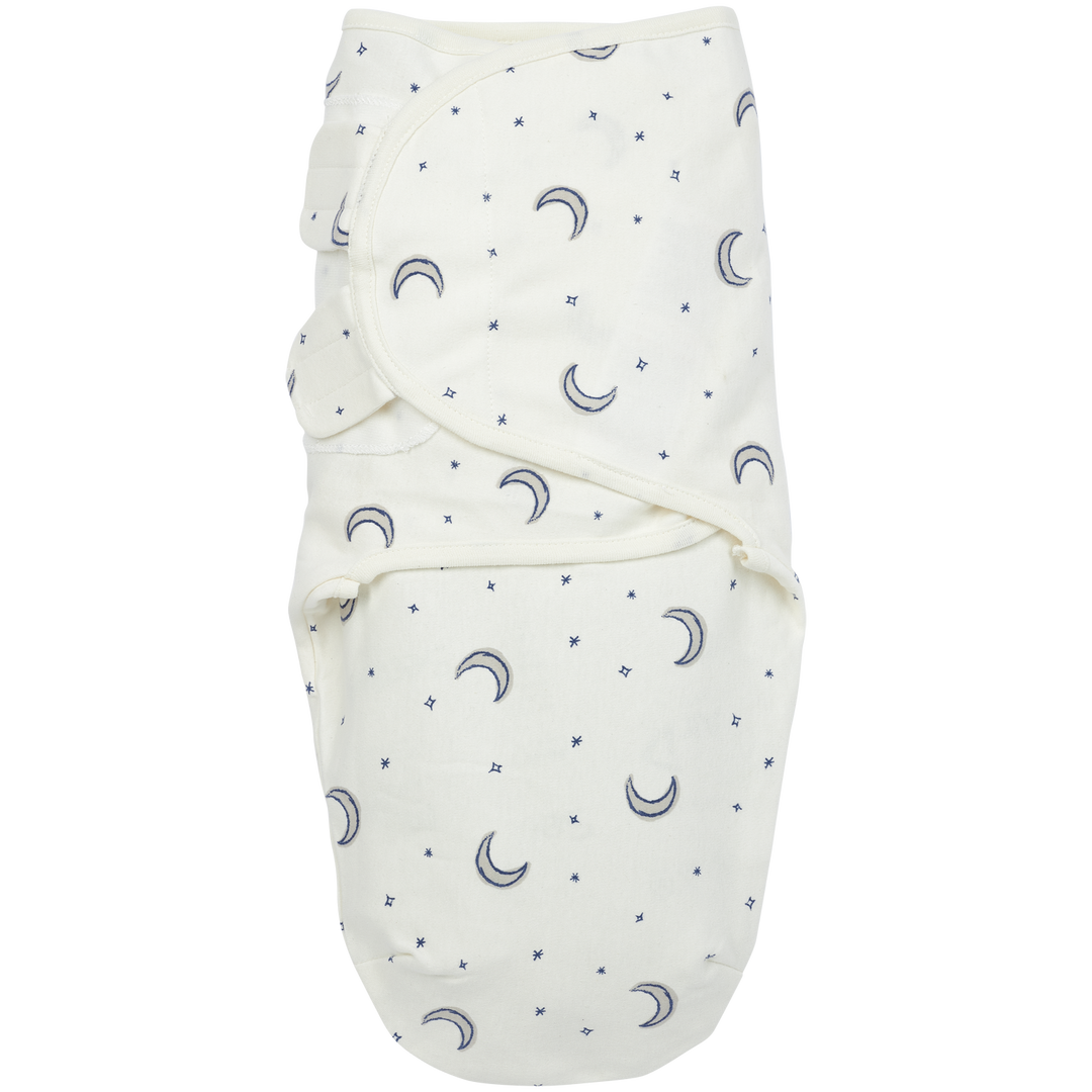 Meyco - Swaddle Wrap - Moon Indigo (0-3) - Mabel & Fox